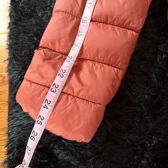 Bebe Coral Red Quilted Jacket with Faux Fur Trim - Picture 8 of 10